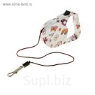 Рулетка с рисунком, трос 3 м, до 18 кг, микс расцветок