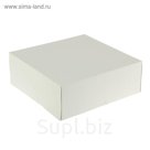Кондитерская упаковка, короб, белый, 32,5 х 32,5 х 12 см