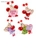 Магнит "Божья коровка с сердечком", МИКС