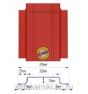Металлический штакетник (евроштакетник) узкий 85мм RAL 3020 Красный