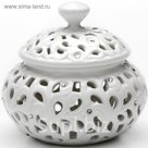 Ваза с крышкой ажурная