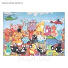 Дидактический набор с игровым полем "Городские коты", 21 деталь