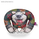 Мягкая игрушка-антистресс "Лайка в отпуске", цвет чёрный