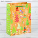Пакет ламинат вертикальный "Чудесные ёлочки", 18 х 23 х 8 см