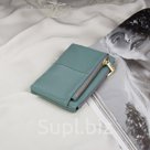 Кошелёк женский, отдел на молнии, для монет, наружный карман, с кольцом, цвет голубой