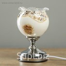 Аромасветильник сенсорный "Шар с разводами шоколад" 3 режима 220В 19х12х12 см