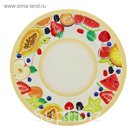 Тарелка с ламинацией "Фрукты", 18 см