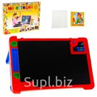 Доска магнитная "Магнитишка" на подставке, счеты, часы