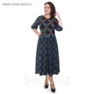 Платье женское, размер 52, цвет зелёный П4-3371/30