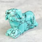 Фигурка Собака 4,5х2,9см/50г, бирюза