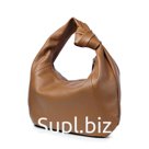 Сумка-хобо, отдел на молнии, цвет рыжий