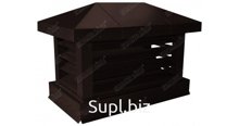 Дымник на трубу с жалюзи 520х390мм 0,5 GreenCoat Pural с пленкой RR 887 шоколадно-коричневый (RAL 8017 шоколад)