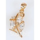 Подвеска с хрусталем "Рис" с цирконом