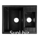 Мойка для кухни из камня ZEIN 190/Q4, 612x505 мм, прямоугольная, перелив, цвет черный