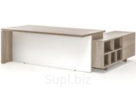 Стол на опорной тумбе, цвет гавана