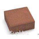 Тротуарная плитка "Квадрат 400х400х80" армированная, цвет красный