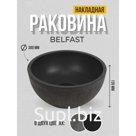 Раковина накладная Uperwood Belfast круглая, бетон, графит