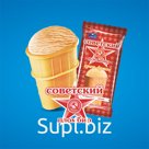 Мороженое пломбир "СОВЕТСКИЙ" крем-брюле в плоском вафельном стаканчике 80гр