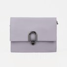 Сумка-мессенджер на клапане, цвет серый