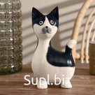 Сувенир дерево "Кошечка" чёрная 12х20х7 см