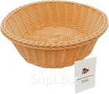 Корзина плетеная круглая Размер: 24х8см Цвет: бежевый