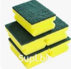 Губка для посуды 14х90х43 профильная с абразивом ТЕТ поролоновая