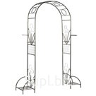 Арка садовая, разборная, 240 × 170 × 40 см, с горшками, металл, синяя, «Цветок»