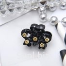 краб для волос "Черная ночь" 2,5 см василек, микс