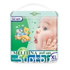 Подгузники-трусики Melitina для детей Classic размер XL12-20кг 32 шт 50-8528 Артикул: 1305