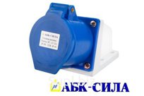 Розетка HT- 123 32А стац. 2Р+РЕ 220В. IP-44