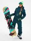 Женский мембранный горнолыжный / сноубордический комбинезон Azimuth Зимний Вальс 123/23964 _512 Штормовой Зеленый