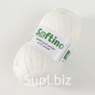 Пряжа трикотажная 100% хлопок "Лентино mini" 100 гр 40 м цвет 87 белый туман