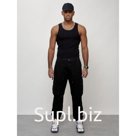 Джинсы карго мужские, размер 48, цвет чёрный