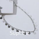 Чокер "Металлика" диски висячие, цвет серебро, L=30