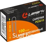 Скрепки никелированные 33 мм/100 шт. круглые