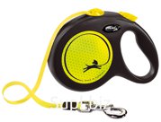 Поводок-рулетка Flexi New Neon tape L 5m 50kg yellow