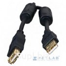 5bites UC5011-030A Проф. Кабель USB2.0, AM AF, зол.разъемы, ферр.кольца, 3м., черный