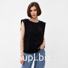 Майка женская MINAKU HEART, размер 44, чёрная