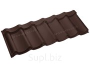 Металлочерепица Супер Классик 0,50 мм стальной шелк шоколадно-коричневый