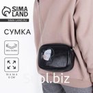 Сумка женская Woman, 19х6х14, отд на молнии, длин ремень цепочка, цвет чёрный