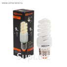 Лампа энергосберегающая TDM КЛЛ-FSТ2 "КОМПАКТ", 9 Вт, Е27, 2700 К, 35 х 95 мм