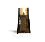 ШПАТЕЛЬ КЛЕЕНЫЙ ВЕНЕЦИАНСКИЙ ТРАПЕЦИЕВИДНЫЙ 240X80X100X0. 3MM РУЧКА КОЖА ВИНТАЖ, 1263240100-MHLS-1