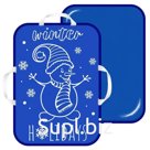 Sled-ice with print 56*42 cm blue Article: МТ13617