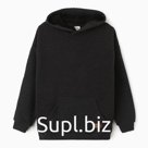 Толстовка детская, цвет чёрный меланж, рост 176 см