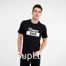 Футболка мужская Happy Dad р.48, черная, KAFTAN