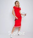 Стильное повседневное платье миди (8284)