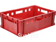 Ящик сплошной 600×400×200 мм, объем 42 л., арт.: 207-P, красный, код: 20317