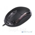 Cbr CM 122 Black, Мышь проводная, оптическая, USB, 1000 dpi, 3 кнопки и колесо прокрутки, длина кабеля 1,3 м, цвет чёрный