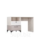 Стол письменный СП-8 Фьюжн 1200х570х750 Белый/ корпус Глиняный серый/ Артвуд светлый