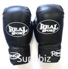 Перчатки боксерские REALSPORT 10 унций, черный